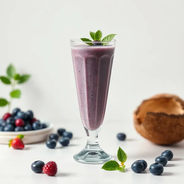Fiber-Rich Blueberry Coconut Water Smoothie