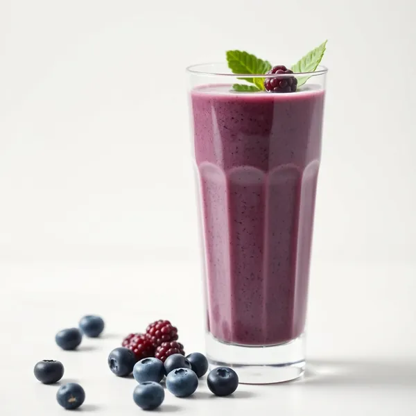 Smoothie de Iogurte Grego com Mirtilos e Alto em Fibra