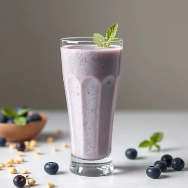 Fiber-Rich Blueberry Pistachio Milk Smoothie