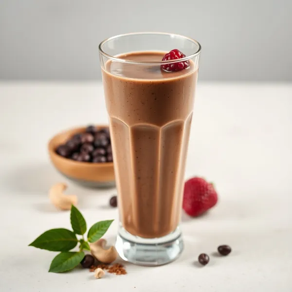 Fiber-Rich Cacao Powder Cashew Milk Smoothie