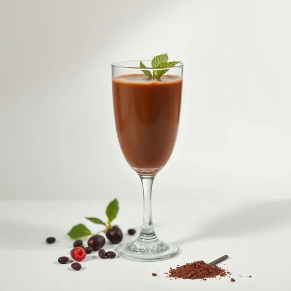 Batido de Cacau em Pó Rico em Fibra e Café Frio