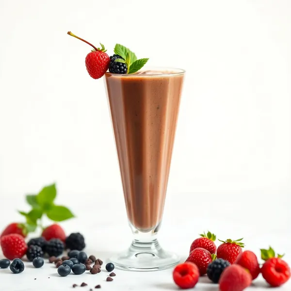 Fiber-Rich Cacao Powder Greek Yogurt Smoothie