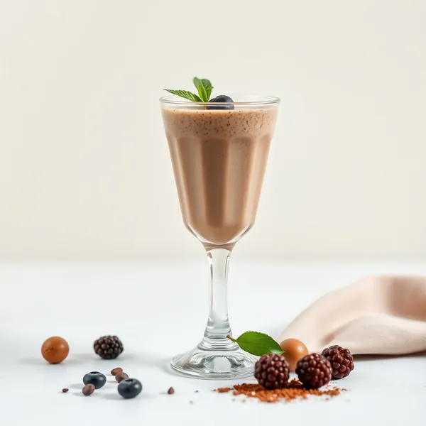 Batido de Cacao en Polvo Rico en Fibra y Leche de Avellana