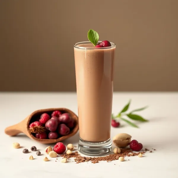 Fiber-Rich Cacao Powder Pistachio Milk Smoothie
