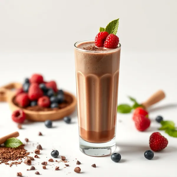 Fiber-Rich Cacao Powder Protein Shake Smoothie