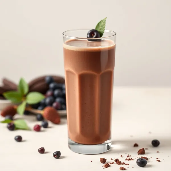 Smoothie aus Sojamilch und Kakao Reich an Ballaststoffen