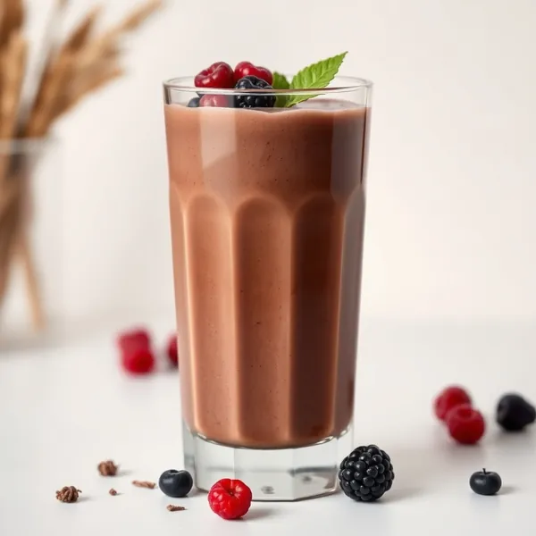 Fiber-Rich Cacao Powder Spelt Milk Smoothie