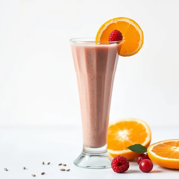 Fiber-Rich Chia Seed Orange Juice Smoothie
