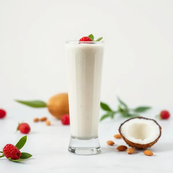 Smoothie de Coco e Amêndoa Rico em Fibra
