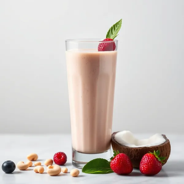 Frullato di Latte di Cocco e Anacardi Ricco di Fibre