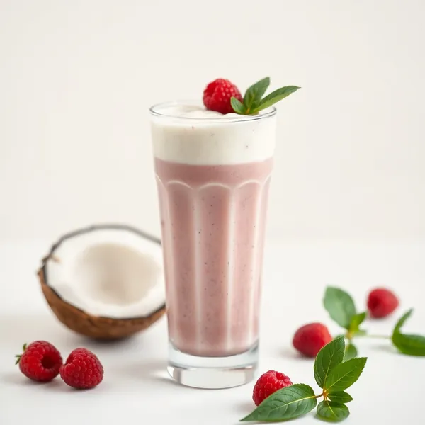 Smoothie de Iogurte Grego de Coco Rico em Fibra
