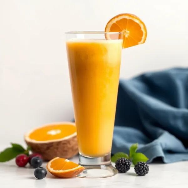 Smoothie di Succo d'Arancia e Cocco Ricco di Fibre