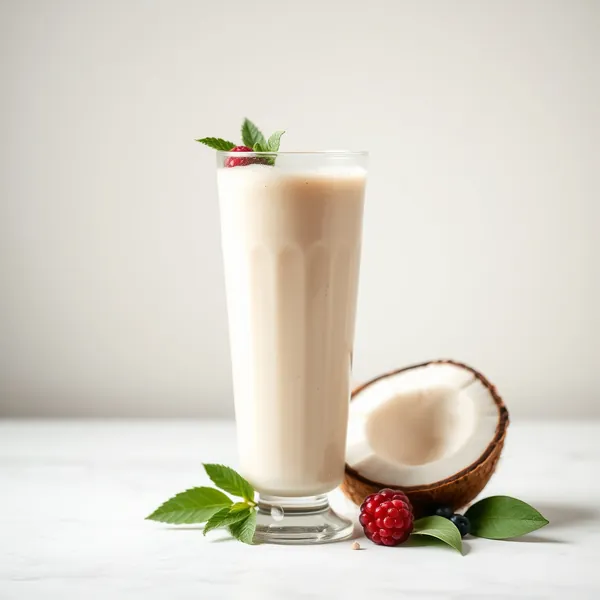 Smoothie de Leite de Coco e Espelta Rico em Fibra