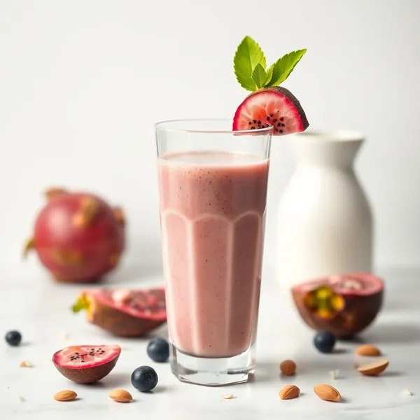 Smoothie Rico em Fibra de Dragão, Amêndoa e Leite de Coco
