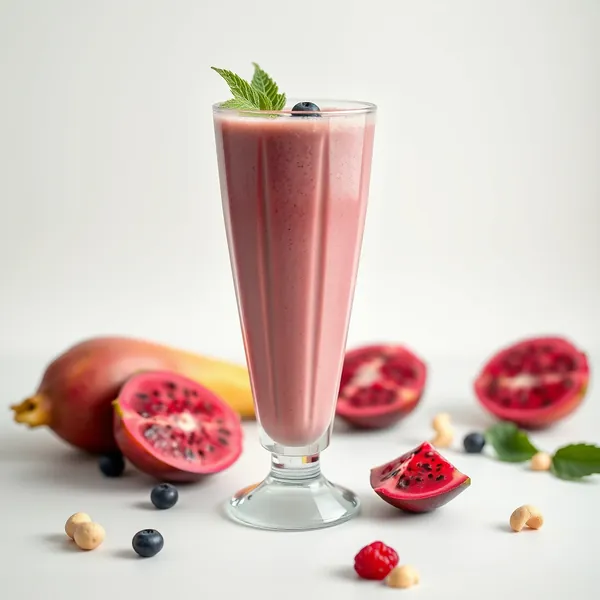 Smoothie de Fruta Dragão com Leite de Caju