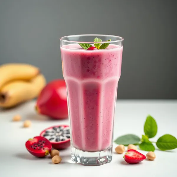 Batido de Fruta Dragón con Leche de Macadamia