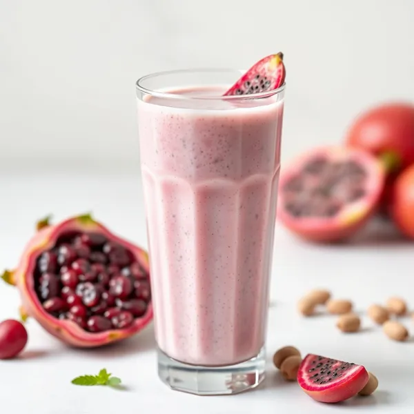 Smoothie de Leite de Pistache e Fruta do Dragão Rico em Fibra