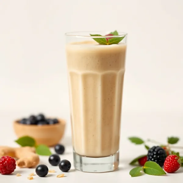 Smoothie Riche en Fibres de Gingembre et Lait de Cannabis