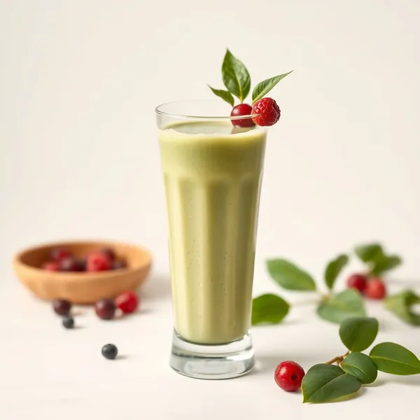 Smoothie de Thé Matcha au Gingembre Riche en Fibres
