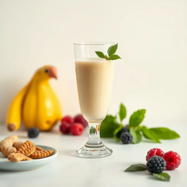 Smoothie al Latte di Soia e Zenzero Ricco di Fibre