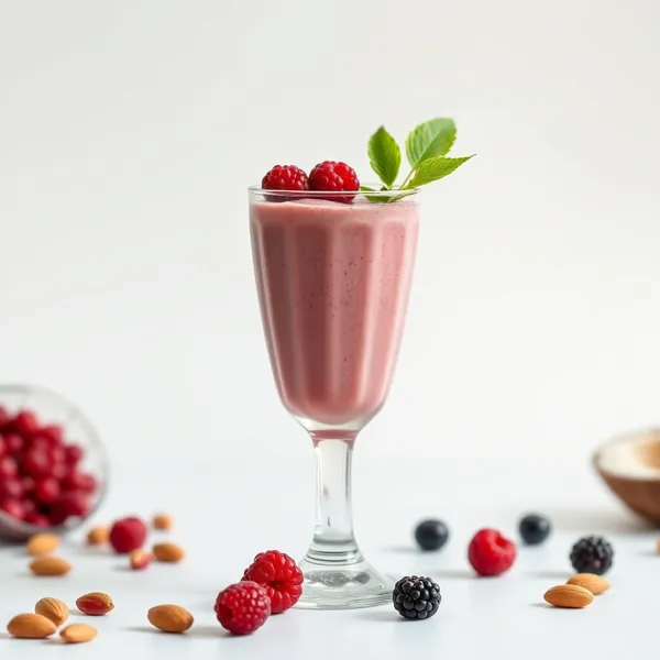 Smoothie Rico em Fibra de Baya Goji, Amêndoa e Leite de Coco