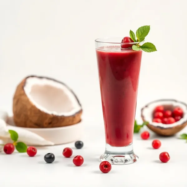 Smoothie Riche en Fibres de Baies Goji et Eau de Coco