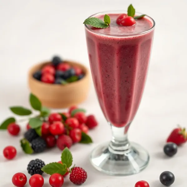 Smoothie aus Griechischem Joghurt mit Goji und Reich an Ballaststoffen