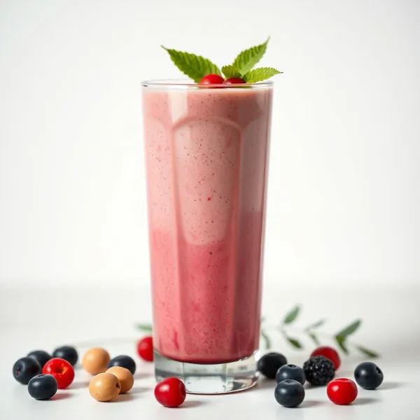 Smoothie de Leite de Macadamia e Goji Rico em Fibra