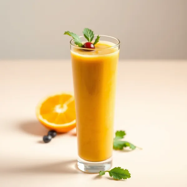 Smoothie de Laranja e Couve Rica em Fibra