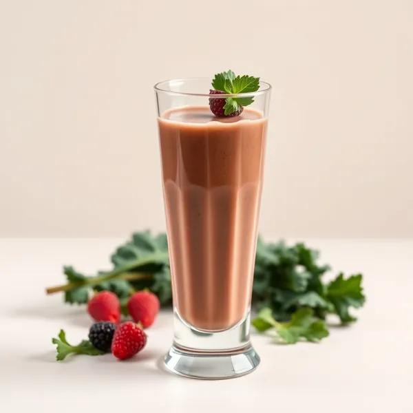 Fiber-Rich Kale Protein Shake Smoothie