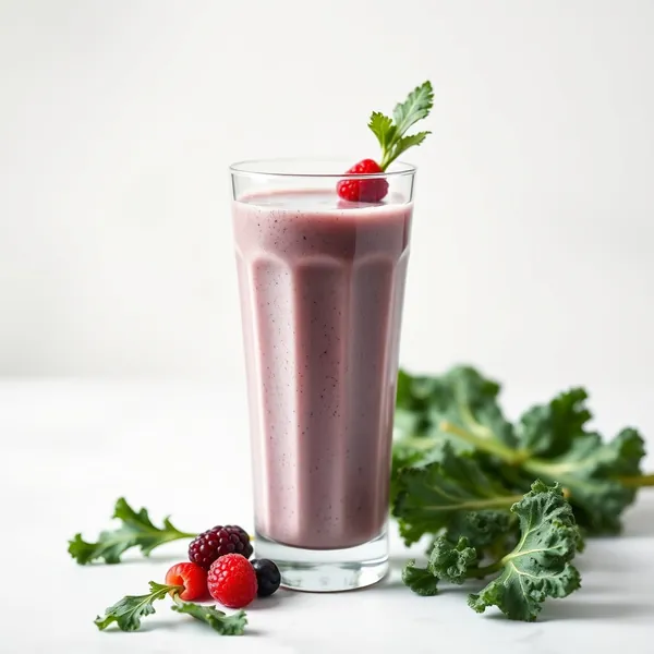 Fiber-Rich Kale Soy Milk Smoothie