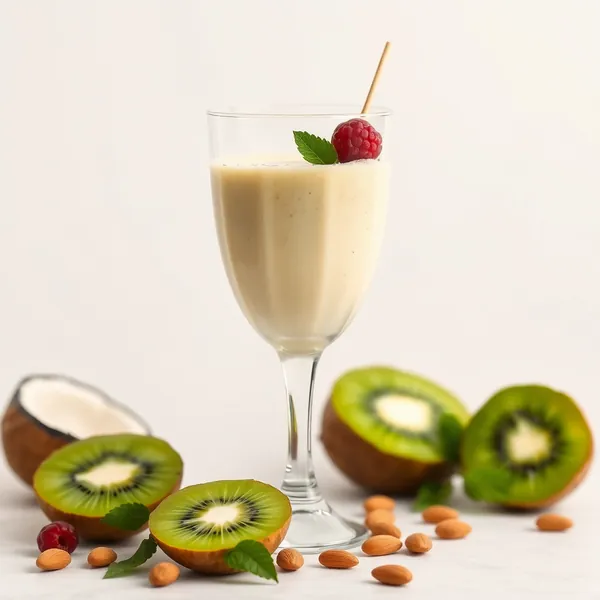 Fiber-Rich Kiwi Almond Coconut Milk Smoothie