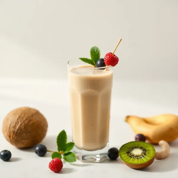 Smoothie de Kiwi e Leite de Caju Rico em Fibra