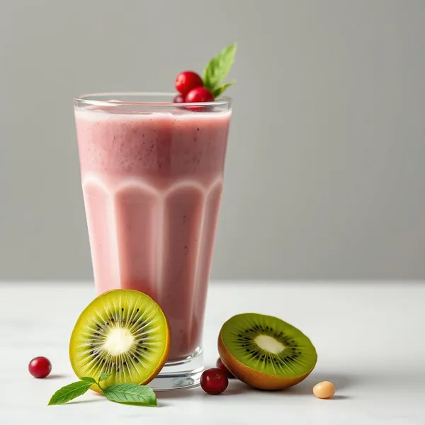 Smoothie de Kiwi e Leite de Macadamia Rico em Fibra