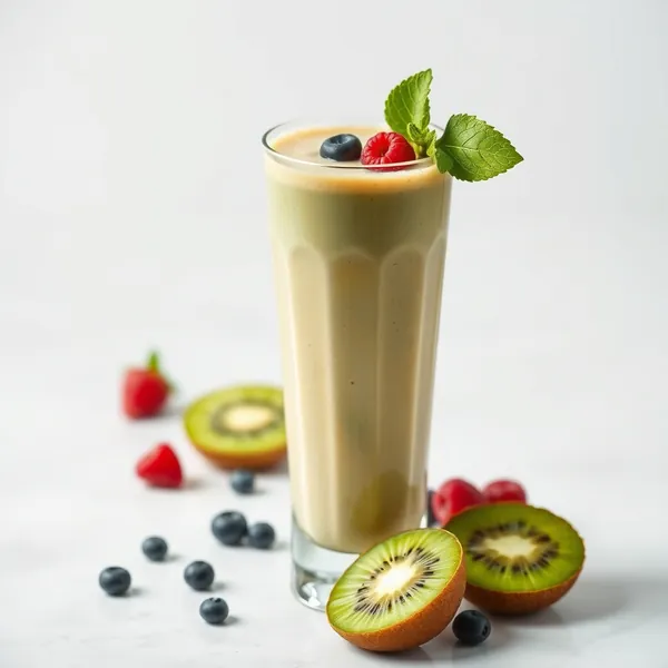 Frullato Ricco di Fibre di Kiwi e Latte di Piselli