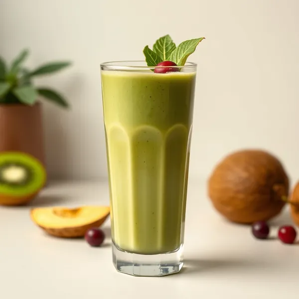 Smoothie Kiwi Lait de Soja Riche en Fibres