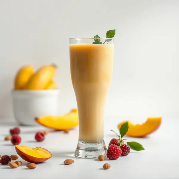 Mango Mandelmilch Smoothie Reich an Ballaststoffen