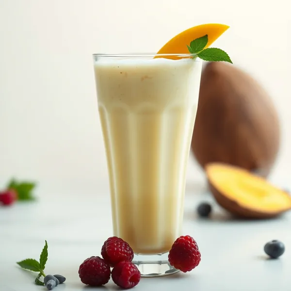 Smoothie Rico em Fibra de Manga e Água de Coco