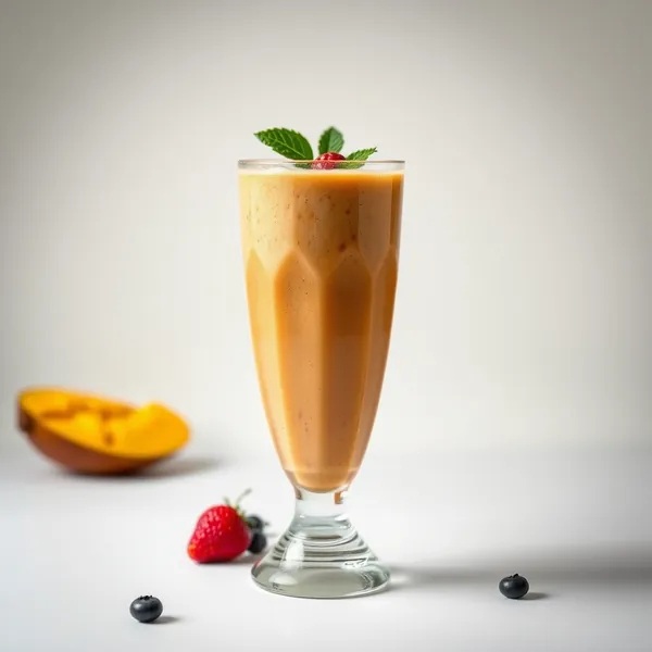 Smoothie aus Faserreicher Mango mit Eiskaffee