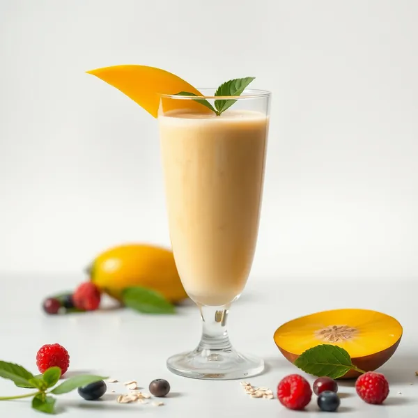 Mango Hafermilch Smoothie mit hohem Fasergehalt