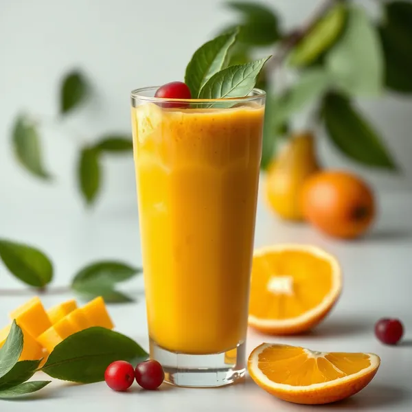 Smoothie de Manga e Laranja Rico em Fibra