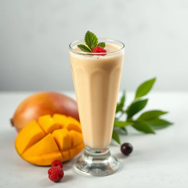 Smoothie de Mangue et Lait de Riz Riche en Fibres