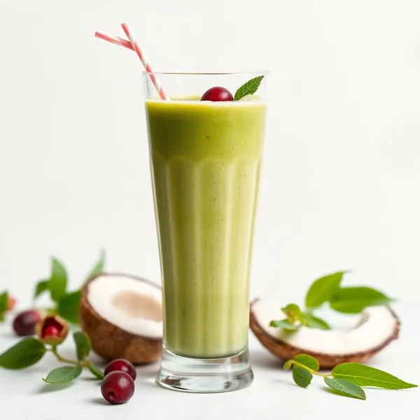 Batido Rico em Fibra de Matcha e Água de Coco