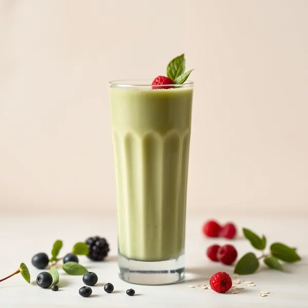 Batido de Leche de Avena y Matcha Rico en Fibra