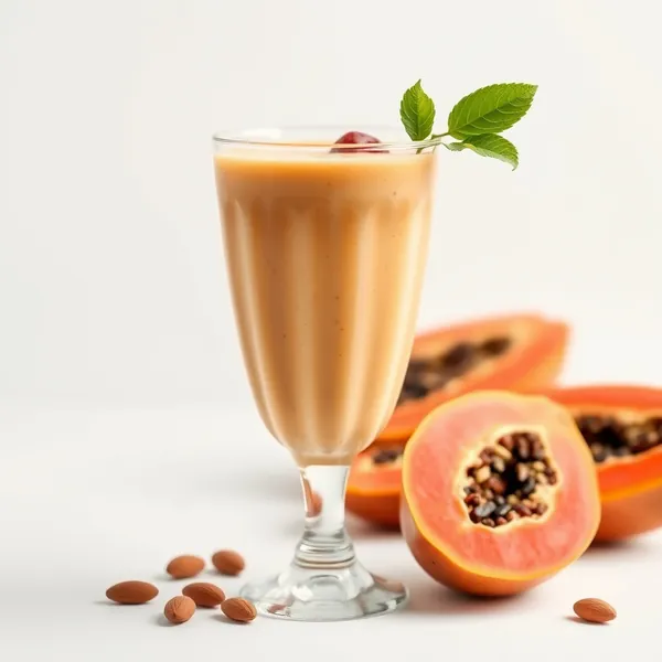 Fiber-Rich Papaya Almond Milk Smoothie