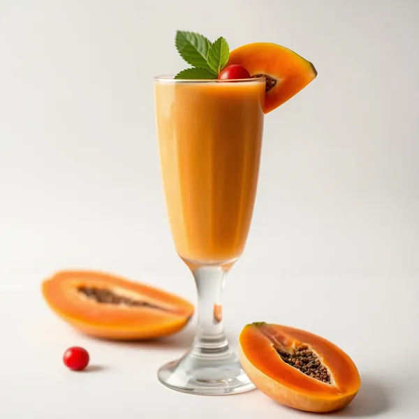 Fiber-Rich Papaya Apple Juice Smoothie