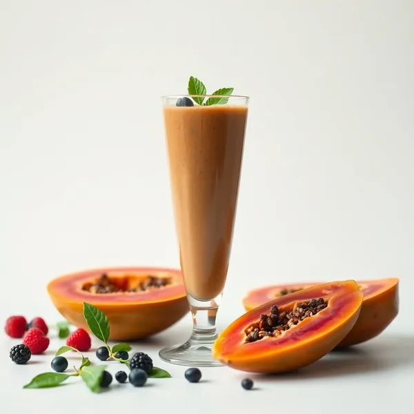 Smoothie de Papaya Fria Rica em Fibra