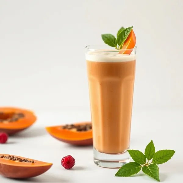 Fiber-Rich Papaya Greek Yogurt Smoothie