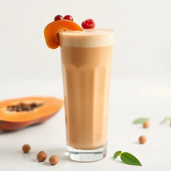 Fiber-Rich Papaya Hazelnut Milk Smoothie