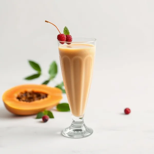 Smoothie de Papaya com Leite de Cânhamo Rico em Fibra